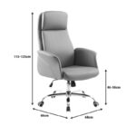 Manager office chair Derjio brown pu 68x66x115cm - Image 5
