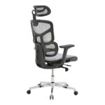 Director's office chair Karlo white-black mesh fabric 72x70x112cm - Image 2
