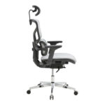 Director's office chair Karlo white-black mesh fabric 72x70x112cm - Image 4