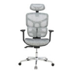 Director's office chair Karlo white-black mesh fabric 72x70x112cm - Image 5