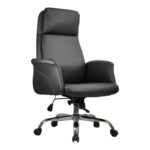 Manager office chair Derjio pu in black color 68x66x115cm