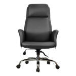 Manager office chair Derjio pu in black color 68x66x115cm - Image 5