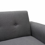 3 seated sofa-bed Carmelo Pakoworld dark grey fabric 214x80x86cm - Слика 5