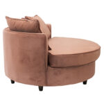 Armchair-sofa sofa round in rotten apple velvet 123x120x85cm - Image 3