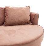 Armchair-sofa sofa round in rotten apple velvet 123x120x85cm - Image 5