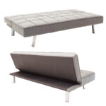 3 seater sofa-bed Travis with fabric in gray color 175x83x74cm - Слика 5