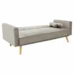 3 seater sofa-bed Success velvet grey-beige 190x80x84 cm - Слика 2