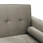 3 seater sofa-bed Success velvet grey-beige 190x80x84 cm - Слика 5