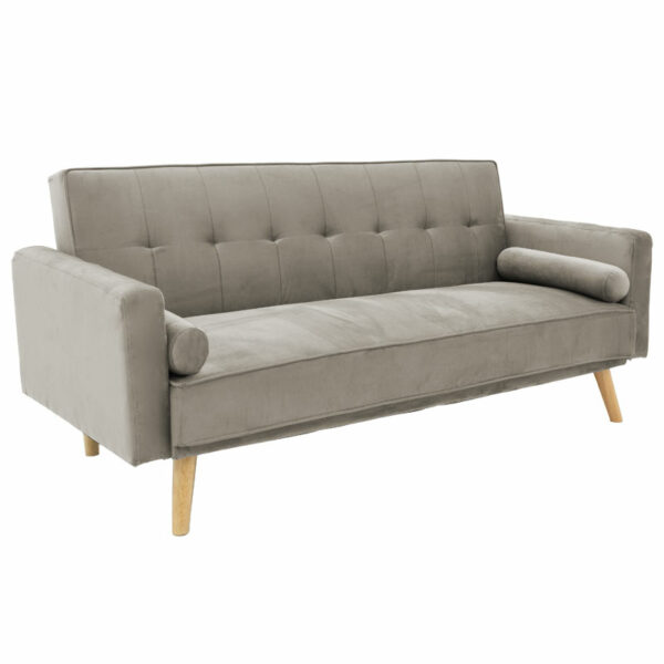 3 seater sofa-bed Success velvet grey 190x80x84 cm