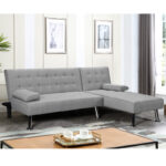 Corner sofa-bed reversible Brisk gray fabric 200x146x75cm - Слика 2