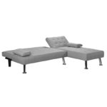 Corner sofa-bed reversible Brisk gray fabric 200x146x75cm - Слика 3