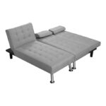 Corner sofa-bed reversible Brisk gray fabric 200x146x75cm - Слика 6