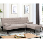 Reversible corner sofa-bed Brisk brown-grey fabric 200x146x75cm - Image 2
