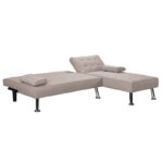 Reversible corner sofa-bed Brisk brown-grey fabric 200x146x75cm - Image 3