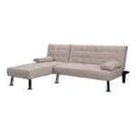 Reversible corner sofa-bed Brisk brown-grey fabric 200x146x75cm - Image 5