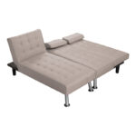 Reversible corner sofa-bed Brisk brown-grey fabric 200x146x75cm - Image 6