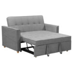 2 seater sofa-bed Commit fabric anthracite 142x93x90 cm - Слика 2