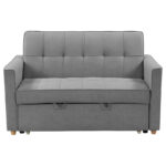 2 seater sofa-bed Commit fabric anthracite 142x93x90 cm - Слика 3