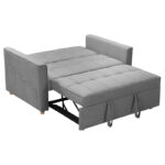 2 seater sofa-bed Commit fabric anthracite 142x93x90 cm - Слика 4