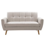 2 seater sofa Decency fabric beige 149x75x86 cm - Слика 3