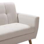 2 seater sofa Decency fabric beige 149x75x86 cm - Слика 4