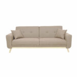 Carmelo sofa bed - beige-brown fabric 214x80x86 cm - Слика 2