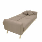 Carmelo sofa bed - beige-brown fabric 214x80x86 cm - Слика 3