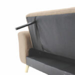 Carmelo sofa bed - beige-brown fabric 214x80x86 cm - Слика 5