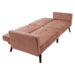 Sofa - bed Dream  with footstool velvet in rotten apple color 209x157x80m - Image 4