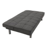 3 seater Sofa-bed Travis with fabric in dark grey color 175x83x74cm - Image 3
