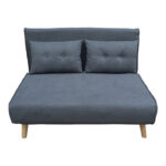 Josuane sofa-bed two-seater anthracite fabric and natural wood leg 117x80x81cm - Слика 2