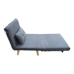 Armchair-bed Josuane anthracite fabric and natural wood leg 77x80x81cm - Слика 3