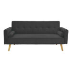Sofa-bed Success 3-seater velvet in anthracite shade 190x80x84cm - Слика 2