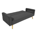 Sofa-bed Success 3-seater velvet in anthracite shade 190x80x84cm - Слика 3