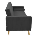 Sofa-bed Success 3-seater velvet in anthracite shade 190x80x84cm - Слика 4