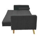 Sofa-bed Success 3-seater velvet in anthracite shade 190x80x84cm - Слика 5