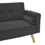 Sofa-bed Success 3-seater velvet in anthracite shade 190x80x84cm - Слика 6