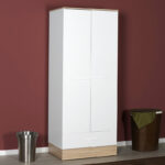 Wardrobe Prue with 2 doors in white-sonoma colour 80x52x198cm - Слика 3