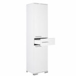 Multipurpose cabinet Chad in white gloss color 45x40x187cm - Image 5