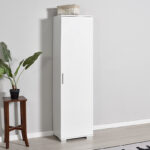 Multipurpose cabinet Chad1  white gloss 45x32x169cm - Слика 5