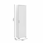 Multipurpose cabinet Chad1  white gloss 45x32x169cm - Слика 6