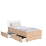 Bed Maeve with storage space in white sonoma 90x190cm - Слика 3