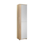 Entrance furniture-shoe cabinet Porto with mirror 20 pairs sonoma 45x36x187cm