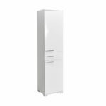 Chad wardrobe with drawers white gloss 45x40x188cm