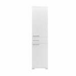 Chad wardrobe with drawers white gloss 45x40x188cm - Image 4