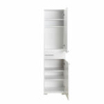 Chad wardrobe with drawers white gloss 45x40x188cm - Image 5