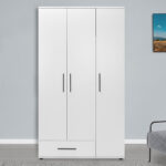Wardrobe Dynamic with 3 doors in white colour 103x52x187cm - Слика 3