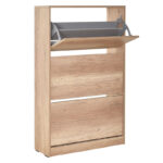 Shoe cabinet Step 18 pairs natural 73x26x119cm - Слика 2