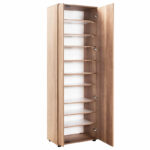 Entrance furniture-shoe cabinet Porto with mirror 25 pairs natural 60x36x187cm - Слика 2