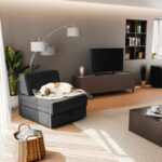 Calliope TV cabinet in wenge-black marble color 180x44x57cm - Слика 2